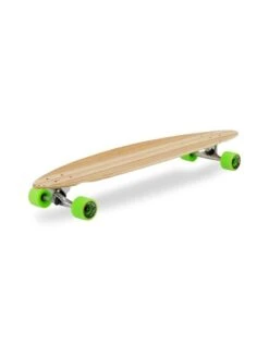 Two Bare Feet "The Chad" 42in Bamboo Series Longboard Skateboard Complete (Green Wheels) -Surfboards Sales 04 n s03 black diagonal 1 1