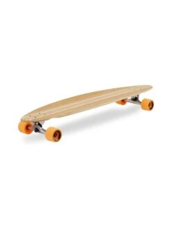 Two Bare Feet "The Chad" 42in Bamboo Series Longboard Skateboard Complete (Orange Wheels) -Surfboards Sales 04 n s03 black diagonal 3