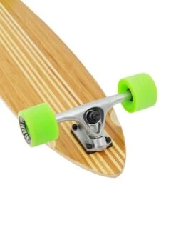 Two Bare Feet "The Chad" 42in Bamboo Series Longboard Skateboard Complete (Green Wheels) -Surfboards Sales 06 n s03 black trucks 1 1