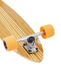 Two Bare Feet "The Chad" 42in Bamboo Series Longboard Skateboard Complete (Orange Wheels) -Surfboards Sales 06 n s03 black trucks 3