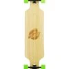Two Bare Feet "The Parker" 42.5in Bamboo Series Longboard Skateboard Complete (Green Wheels)