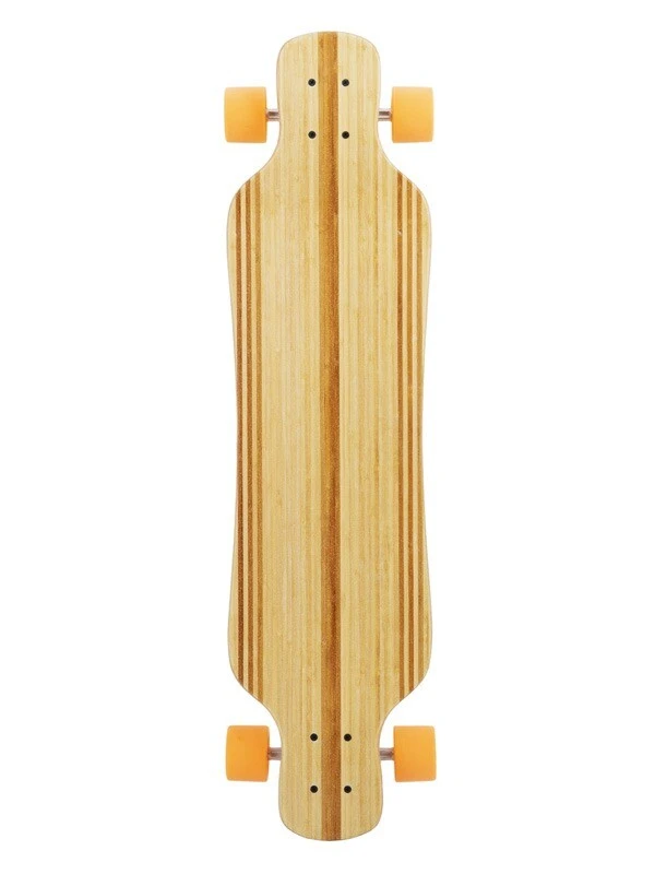 Two Bare Feet "The Larry" 39in Bamboo Series Longboard Skateboard Complete (Orange Wheels) 2 Two Bare Feet "The Larry" 39in Bamboo Series Longboard Skateboard Complete (Orange Wheels) - Image 2