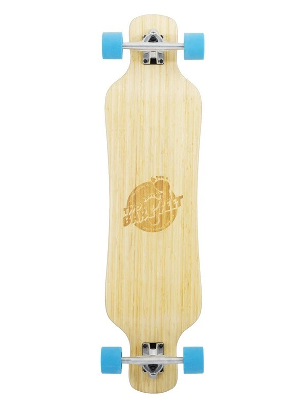 Two Bare Feet "The Larry" 39in Bamboo Series Longboard Skateboard Complete (Blue Wheels) 1 Two Bare Feet "The Larry" 39in Bamboo Series Longboard Skateboard Complete (Blue Wheels)