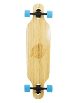 Two Bare Feet "The Austin" 36in Bamboo Series Longboard Skateboard Complete (Blue Wheels)