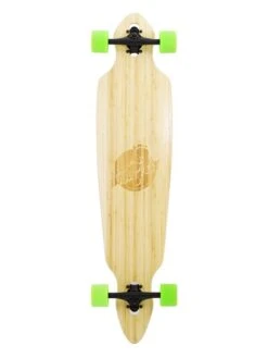Two Bare Feet "The Duke" 41in Bamboo Series Longboard Skateboard Complete (Green Wheels)