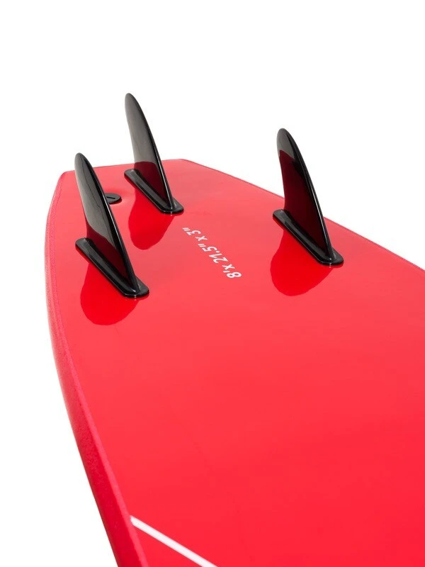 8ft Foamy Surfboard (Red) 3 8ft Foamy Surfboard (Red) - Image 3