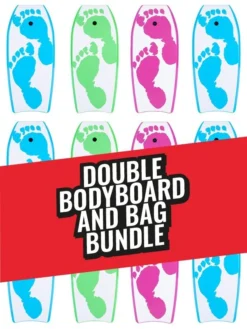 Two Bare Feet 42" Future Print Double Bodyboard And Bag Bundle