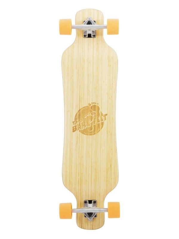 Two Bare Feet "The Larry" 39in Bamboo Series Longboard Skateboard Complete (Orange Wheels) 1 Two Bare Feet "The Larry" 39in Bamboo Series Longboard Skateboard Complete (Orange Wheels)