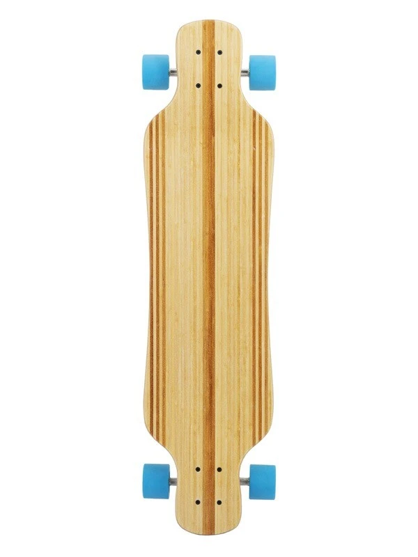 Two Bare Feet "The Larry" 39in Bamboo Series Longboard Skateboard Complete (Blue Wheels) 2 Two Bare Feet "The Larry" 39in Bamboo Series Longboard Skateboard Complete (Blue Wheels) - Image 2
