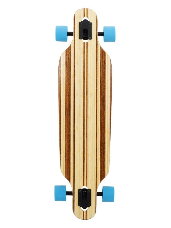 Two Bare Feet "The Austin" 36in Bamboo Series Longboard Skateboard Complete (Blue Wheels) 2 Two Bare Feet "The Austin" 36in Bamboo Series Longboard Skateboard Complete (Blue Wheels) - Image 2
