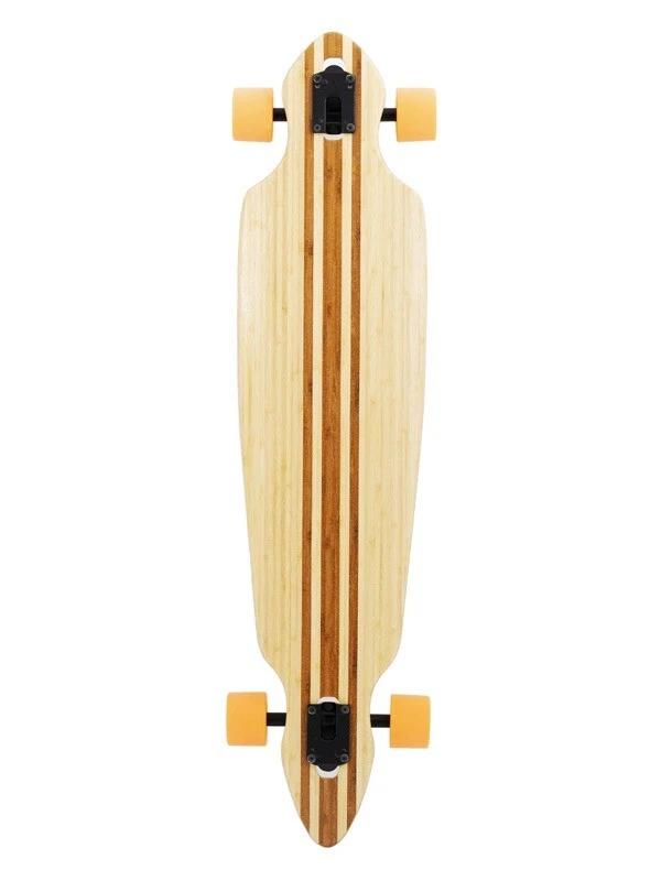 Two Bare Feet "The Duke" 41in Bamboo Series Longboard Skateboard Complete (Orange Wheels) 2 Two Bare Feet "The Duke" 41in Bamboo Series Longboard Skateboard Complete (Orange Wheels) - Image 2
