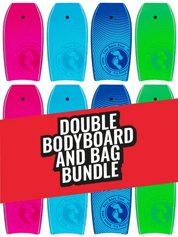 Two Bare Feet Lagoon Double Bodyboard And Bag Bundle (Choice Of 33", 37", 41", 42", 44") 1 Two Bare Feet Lagoon Double Bodyboard And Bag Bundle (Choice Of 33", 37", 41", 42", 44")