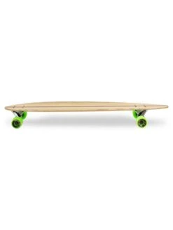 Two Bare Feet "The Chuck" 44in Bamboo Series Longboard Skateboard Complete (Green Wheels) -Surfboards Sales 3 001 the chuck side