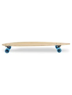 Two Bare Feet "The Chuck" 44in Bamboo Series Longboard Skateboard Complete (Blue Wheels) -Surfboards Sales 3 001 the chuck side 1 1