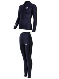 Two Bare Feet Womens Silicone Print Series 2.5mm Wetsuit Jacket & Pants Set (Black) -Surfboards Sales 3 26 8