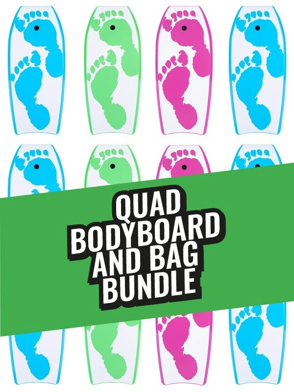 Two Bare Feet 42" Future Print Quad Bodyboard And Bag Bundle 1 Two Bare Feet 42" Future Print Quad Bodyboard And Bag Bundle