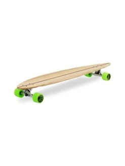 Two Bare Feet "The Chuck" 44in Bamboo Series Longboard Skateboard Complete (Green Wheels) -Surfboards Sales 4 001 the chuck diagonal
