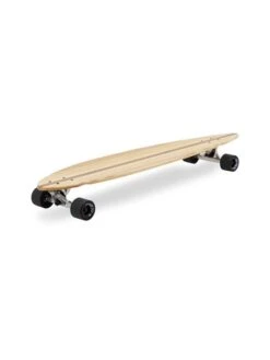 Two Bare Feet "The Chuck" 44in Bamboo Series Longboard Skateboard Complete (Black Wheels) -Surfboards Sales 4 001 the chuck diagonal min