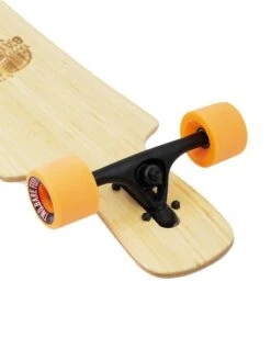 Two Bare Feet "The Parker" 42.5in Bamboo Series Longboard Skateboard Complete (Orange Wheels) -Surfboards Sales 6 002 parker trucks 3