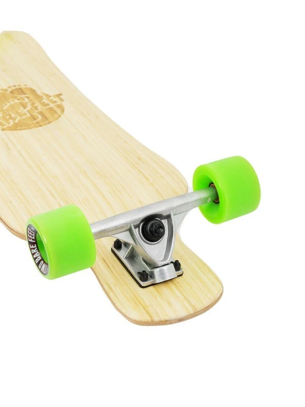 Two Bare Feet "The Larry" 39in Bamboo Series Longboard Skateboard Complete (Green Wheels) 6 Two Bare Feet "The Larry" 39in Bamboo Series Longboard Skateboard Complete (Green Wheels) - Image 6