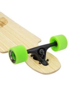 Two Bare Feet "The Hunter" 40in Bamboo Series Longboard Skateboard Complete (Green Wheels) -Surfboards Sales 6 006 hunter trucks 3