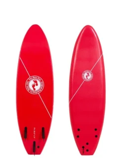 Two Bare Feet Foamy Surfboard & Boardbag Double Package (6ft, 7ft, 8ft) -Surfboards Sales 6ft red 2