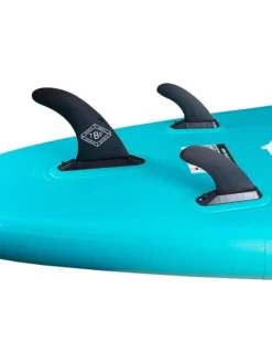 Two Bare Feet Sport Air (Allround XL) 10'10" X 33" X 6" Inflatable SUP Deluxe Carbon Hybrid Pack (Teal) -Surfboards Sales angle 8 teal 6