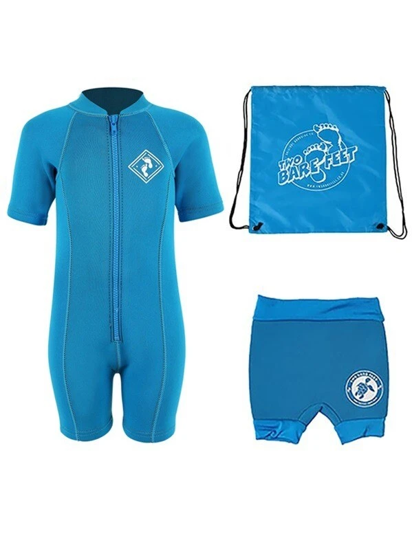 Deluxe Baby Swim Kit - Aquatica Wetsuit + Nappy Shorts + Bag (Aqua) 1 Deluxe Baby Swim Kit - Aquatica Wetsuit + Nappy Shorts + Bag (Aqua)