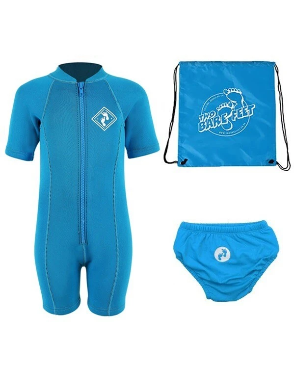 Deluxe Baby Swim Kit - Aquatica Wetsuit + Swim Nappy + Bag (Aqua) 1 Deluxe Baby Swim Kit - Aquatica Wetsuit + Swim Nappy + Bag (Aqua)