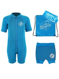 Premier Baby Swim Kit - Aquatica Wetsuit + Nappy Shorts + Towel + Bag (Aqua)