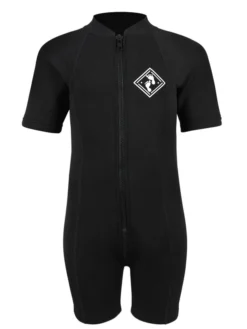 Essentials Baby Swim Kit - Aquatica Wetsuit + Swim Nappy (Black / Navy) -Surfboards Sales aquatica baby black front 1