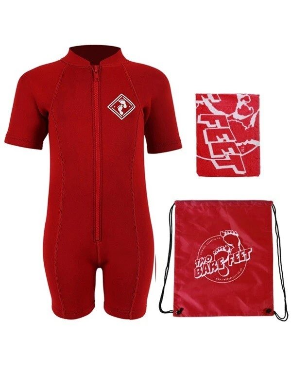 Essentials Baby Swim Kit - Aquatica Wetsuit + Towel + Bag (Red) 1 Essentials Baby Swim Kit - Aquatica Wetsuit + Towel + Bag (Red)