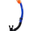Two Bare Feet DiveSport Dry Top Silicone Snorkel (Blue/Black)