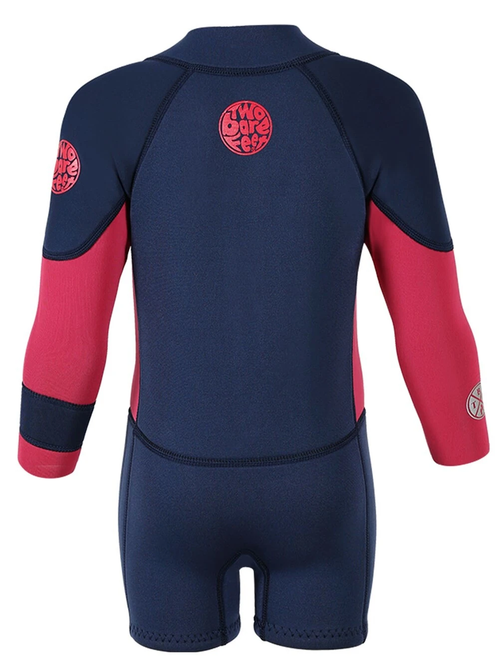 Two Bare Feet Squadron Baby Spring 3/2mm Wetsuit (Blue/ Fuchsia) 2 Two Bare Feet Squadron Baby Spring 3/2mm Wetsuit (Blue/ Fuchsia) - Image 2
