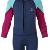 Two Bare Feet Squadron Baby Spring 3/2mm Wetsuit (Sea Blue/ Raspberry/ Blue)