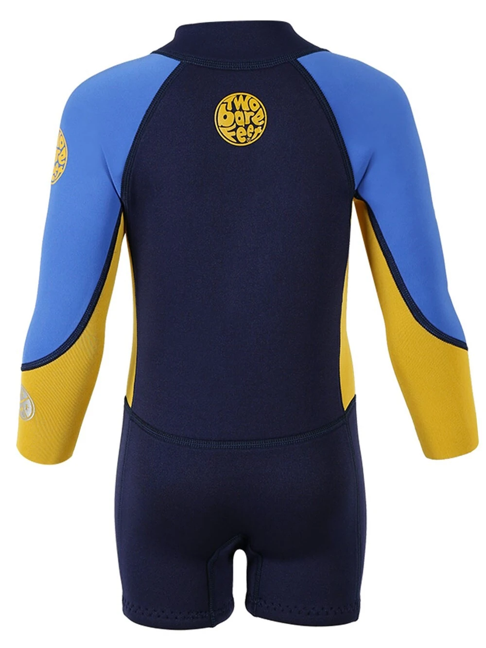 Two Bare Feet Squadron Baby Spring 3/2mm Wetsuit (Blue/ Yellow/ Blue) 2 Two Bare Feet Squadron Baby Spring 3/2mm Wetsuit (Blue/ Yellow/ Blue) - Image 2