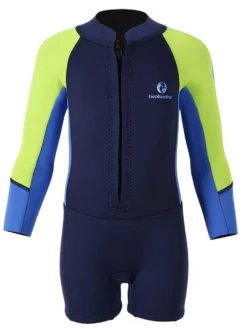 Two Bare Feet Squadron Baby Spring 3/2mm Wetsuit (Lime/ Blue/ Blue)
