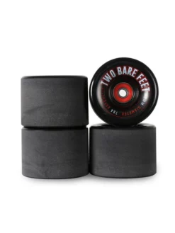 Sessions 78A Longboard Skateboard Wheels (70mm Black) With Two Bare Feet Pro Series 7 Bearings -Surfboards Sales black stacked 2