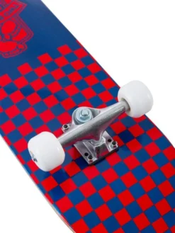 TBF Boarding Co Complete Double Kick Skateboard Checkmate (Blue / Red) -Surfboards Sales checkmate blue red 3