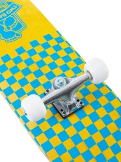 TBF Boarding Co Complete Double Kick Skateboard Checkmate (Yellow / Blue) 7 TBF Boarding Co Complete Double Kick Skateboard Checkmate (Yellow / Blue) -Surfboards Sales checkmate blue yellow 3
