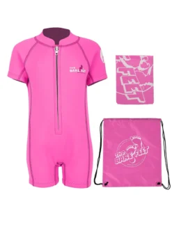 Essentials Baby Swim Kit - Classic Wetsuit + Towel + Bag (Pink)