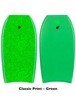 Two Bare Feet Flowers Quad Bodyboard And Bag Bundle (Choice Of 33", 37", 41") -Surfboards Sales classic print green 2