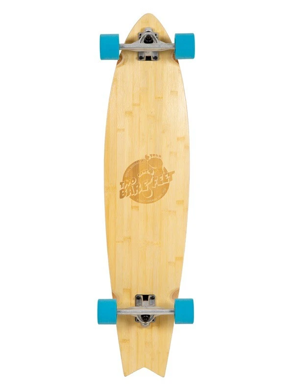 Two Bare Feet "The Deacon" 40in Bamboo Series Longboard Skateboard Complete (Blue Wheels) 1 Two Bare Feet "The Deacon" 40in Bamboo Series Longboard Skateboard Complete (Blue Wheels)
