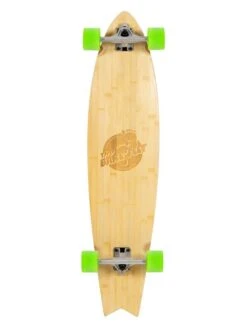 Two Bare Feet "The Deacon" 40in Bamboo Series Longboard Skateboard Complete (Green Wheels)