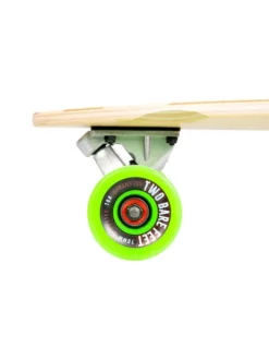 Two Bare Feet "The Deacon" 40in Bamboo Series Longboard Skateboard Complete (Green Wheels) -Surfboards Sales deacon green 5