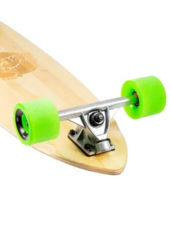 Two Bare Feet "The Deacon" 40in Bamboo Series Longboard Skateboard Complete (Green Wheels) -Surfboards Sales deacon green 6