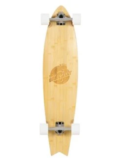 Two Bare Feet "The Deacon" 40in Bamboo Series Longboard Skateboard Complete (White Wheels)