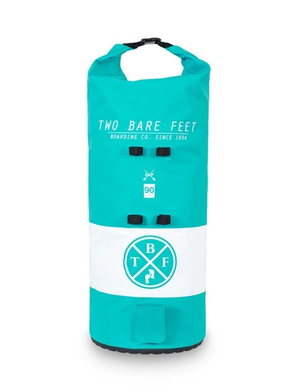 Two Bare Feet 90 Litre Waterproof Dry Bag / SUP Carry Bag (Teal) 1 Two Bare Feet 90 Litre Waterproof Dry Bag / SUP Carry Bag (Teal)