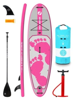 Two Bare Feet Entradia (Allround) 10'6" X 34" X 4.75" Inflatable SUP Starter Pack (Pink)