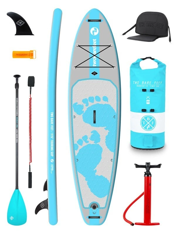 Two Bare Feet Entradia (Touring) 11'6" X 34" X 6" Inflatable SUP Deluxe Fibreglass Hybrid Pack (Aqua) 1 Two Bare Feet Entradia (Touring) 11'6" X 34" X 6" Inflatable SUP Deluxe Fibreglass Hybrid Pack (Aqua)